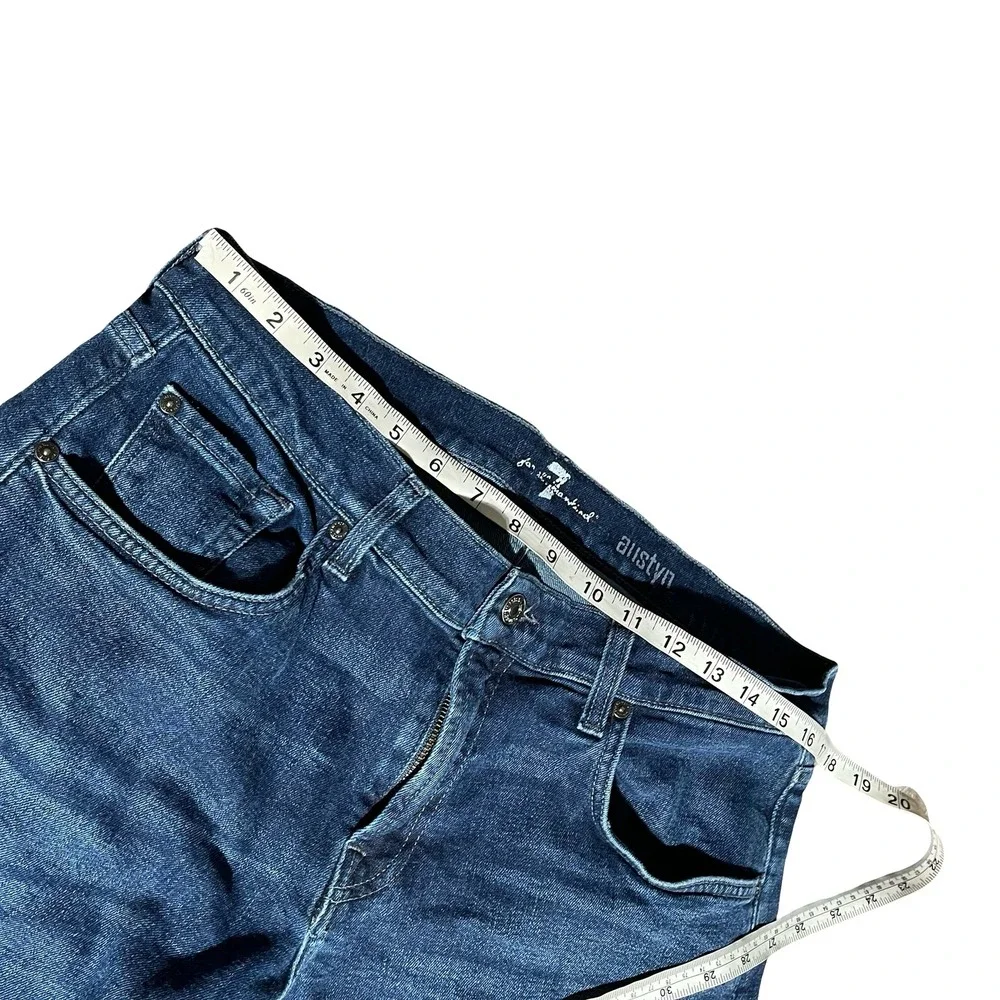 7 For All Mankind Austyn Relaxed Straight Leg Jeans Women’s 33 Dark Wash Denim